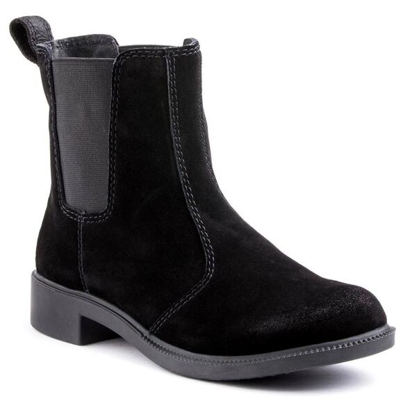Kodiak Bria Black Suede Pull On Chelsea Boot 7.5 Minimalist Waterproof Outdoor - Picture 1 of 15